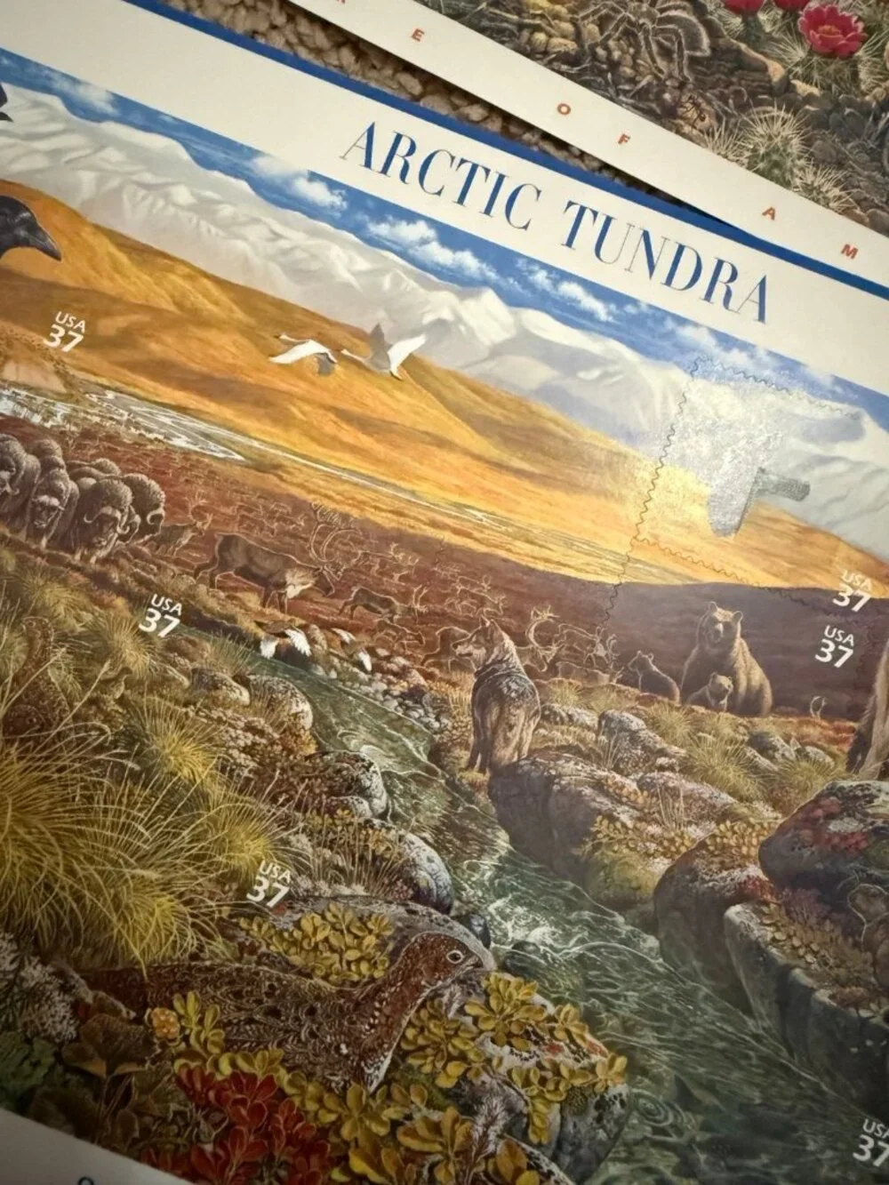 3 sheets of nature of America series stamps